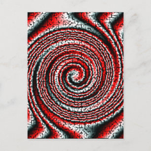 Carte Postale cubes cool tridimensionnels super tourbillon