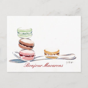 Carte Postale Cuillerée de Macarons