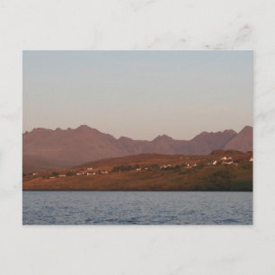 Carte Postale Cuillin Hills aux teintes rouges Skye Art majestue