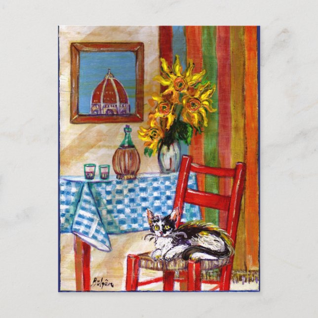 Carte Postale CUISINE ITALIENNE À FLORENCE Recette (Devant)