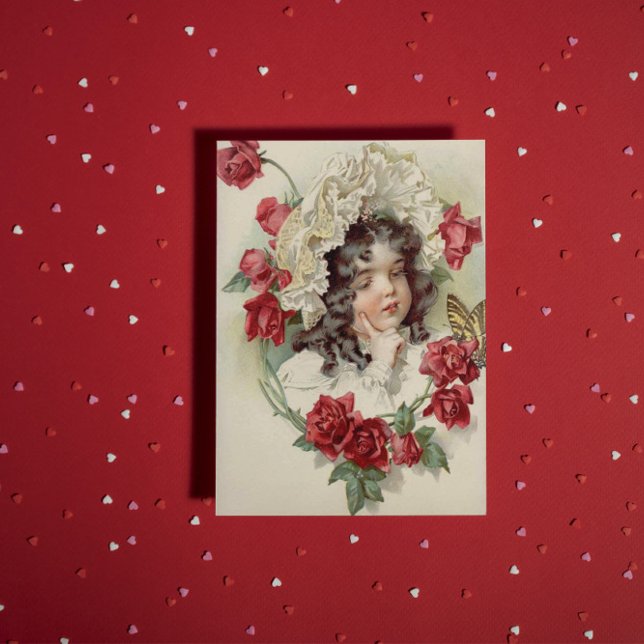 Carte Postale Cuite victorienne aux roses rouges (Créateur téléchargé)
