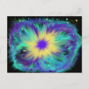 Carte Postale Culte Art Aqua Jaune Bleu Violet Oct 2017 ESSL