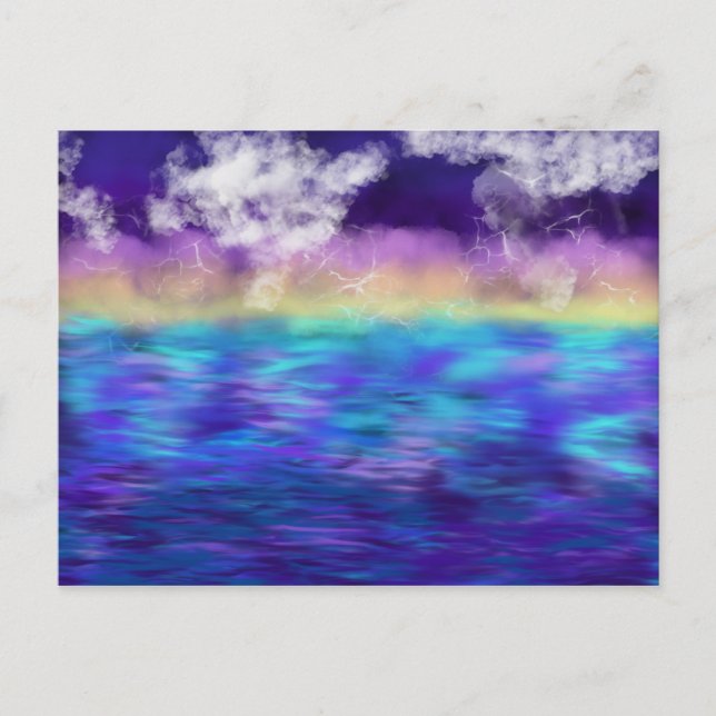 Carte Postale Culte Art Jaune Aqua Bleu Violet Oct 2017 ESSL (Devant)