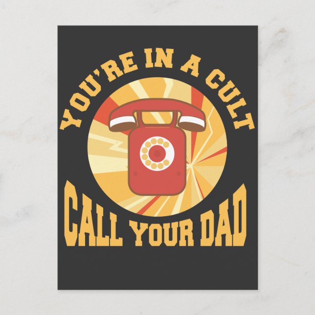 Carte Postale Culte Murderino Appelez Votre Papa Véritable Crime (Devant)