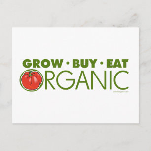 Carte Postale Cultiver, Acheter, Manger Bio