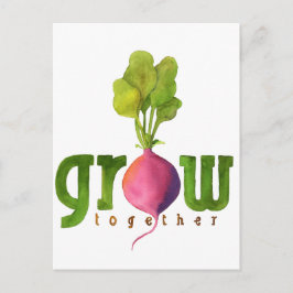 Carte Postale Cultiver ensemble Radish
