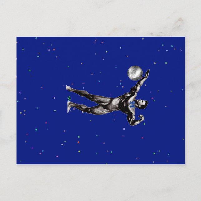 Carte Postale culturiste aime le disco (Devant)