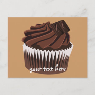 Carte Postale Cupcake au chocolat