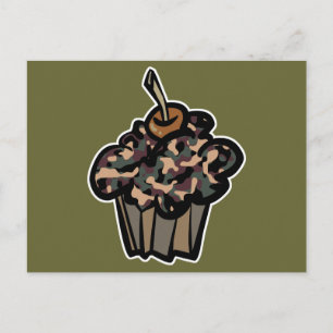 Carte Postale cupcake camouflé