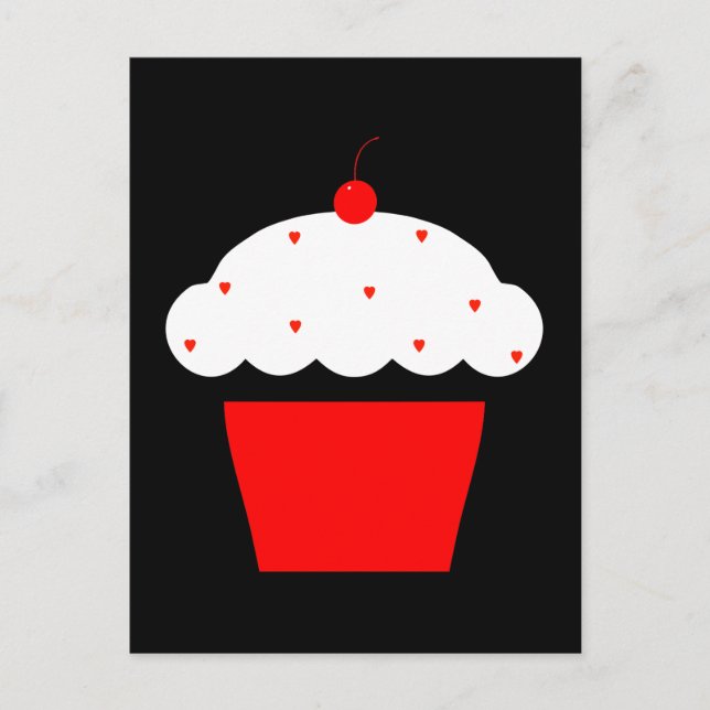 Carte Postale cupcake de cerise (Devant)