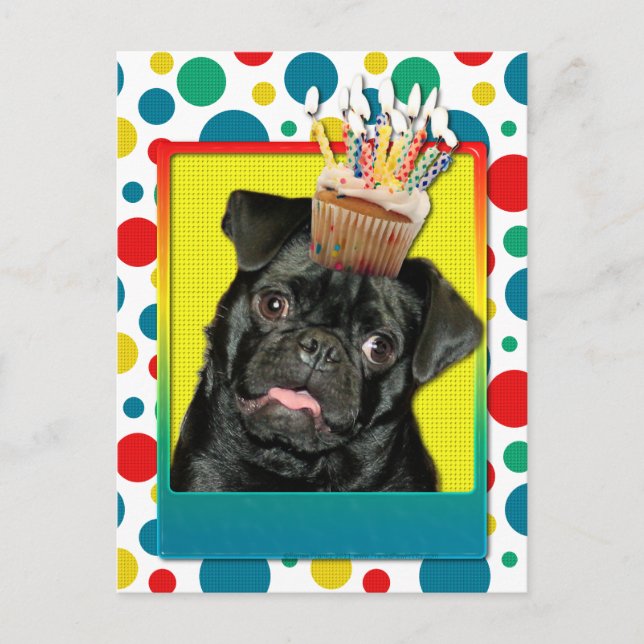 Carte Postale Cupcake d'invitation - Carlin - Ruffy (Devant)