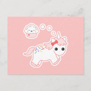Carte Postale Cupcake Dream Unicorn