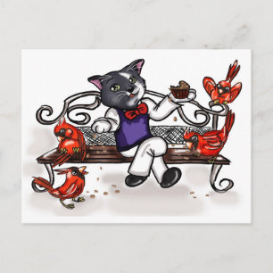 Carte Postale Cupcake et cardinaux