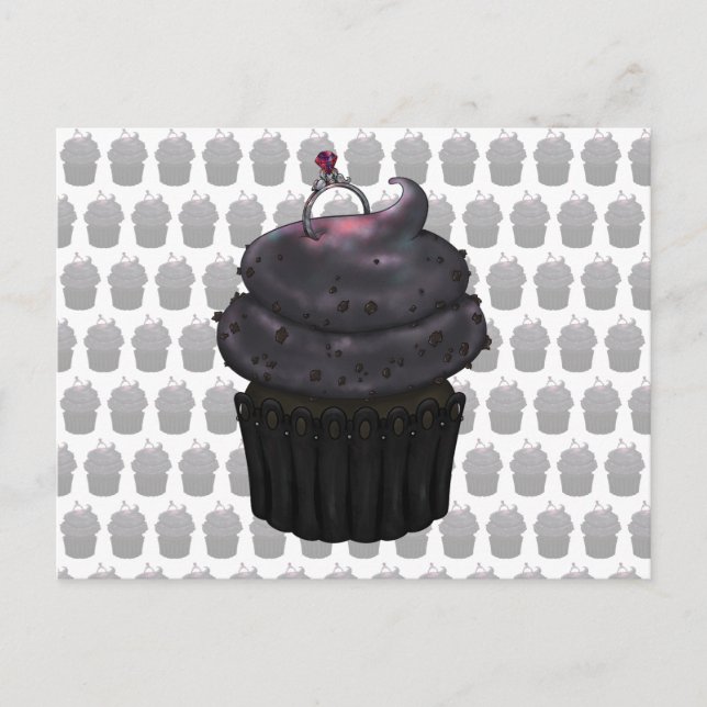 Carte Postale Cupcake Fiançailles doux (Devant)