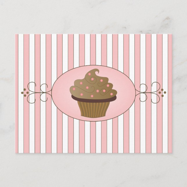 Carte Postale Cupcake rose (Devant)