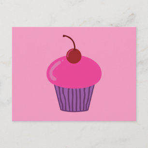 Carte Postale Cupcake rose