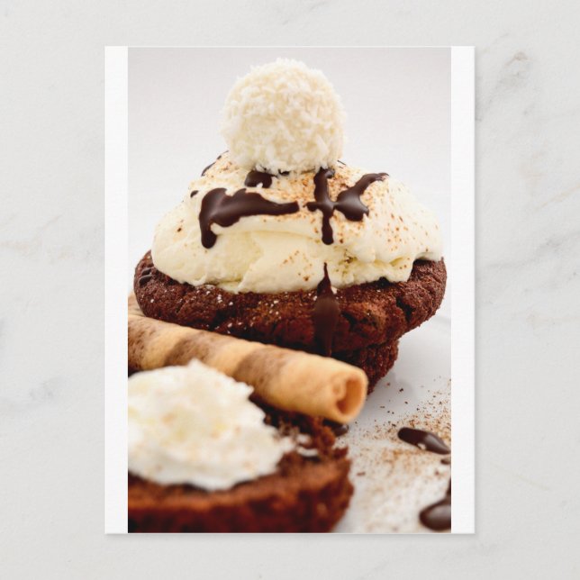 Carte Postale Cupcake Sweets Dessert Party Douche Chocolat Art (Devant)