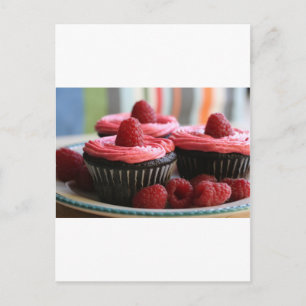 Carte Postale Cupcakes aux framboises