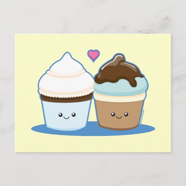 Carte Postale Cupcakes mariages (Devant)