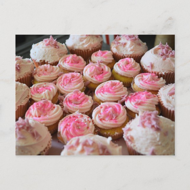 Carte Postale Cupcakes roses (Devant)