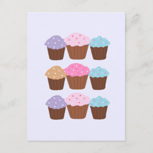 Carte Postale Cupcakes sucrés