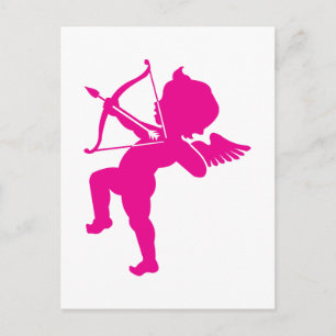Carte Postale Cupid - Arc et Flèche d'Amour de Cupidon Rose Chau