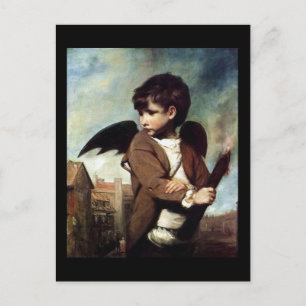 Carte Postale Cupidon en garçon de liaison