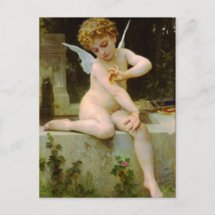 Carte Postale Cupidon et papillon de Bouguereau