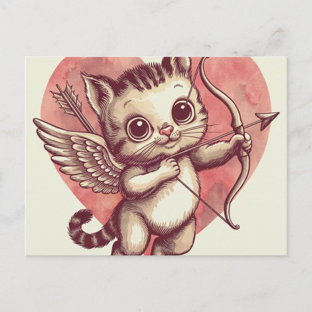 Carte Postale Cupidon Kitten (Devant)
