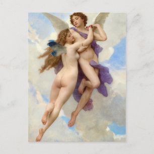 Carte Postale Cupidon & Psyché dans l'amour Embrace