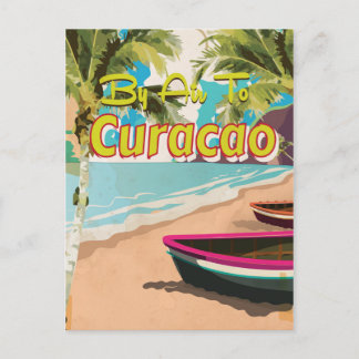 Carte Postale Curacao Retro Vacances Affiche de voyage