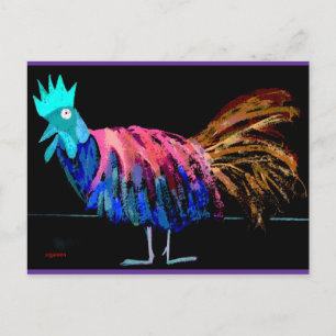 Carte postale Curieux Coq #1
