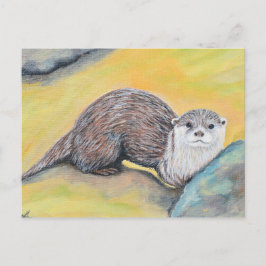 Carte Postale Curieux tableau de Otter