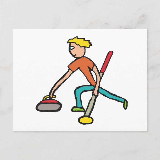 Carte Postale Curling (Devant)