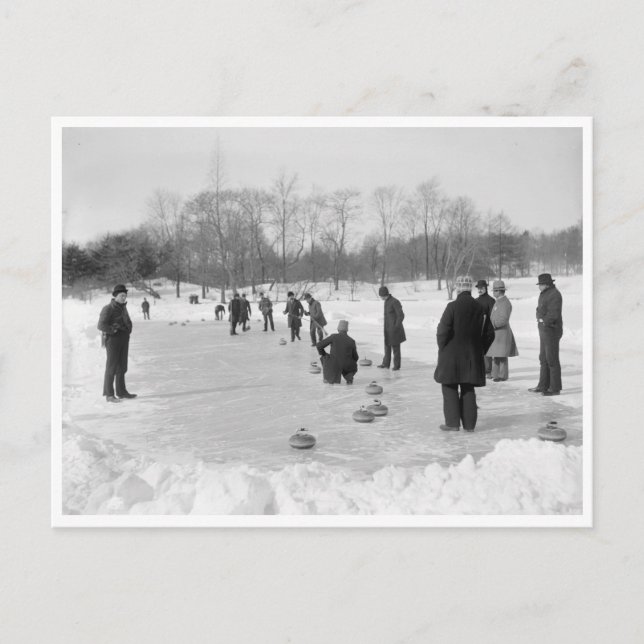 Carte Postale Curling à Central Park, New York (Devant)