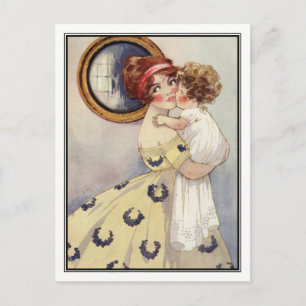 Carte Postale Curly Haired Baby and Mother par Agnes Richardson