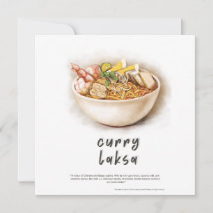 Carte postale Curry Laksa Malaysia