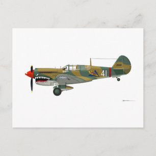 Carte Postale Curtiss P-40 Warhawk