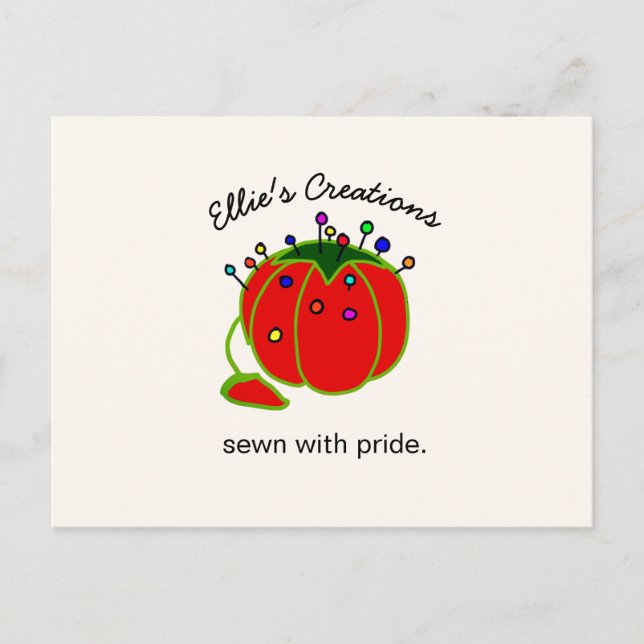 Carte Postale Cushion rouge Seamstress en Seamstress Pas Postcar (Devant)