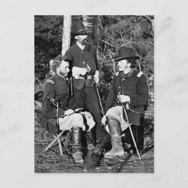 Carte Postale Custer & Friends, années 1860 (Devant)