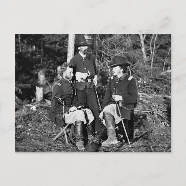 Carte Postale Custer & Friends, années 1860 (Devant)