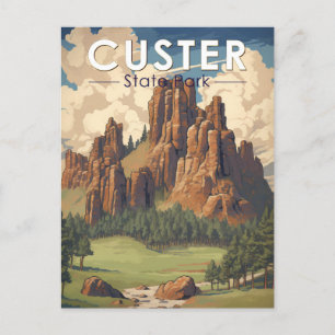 Carte Postale Custer State Park South Dakota Travel Art Vintage