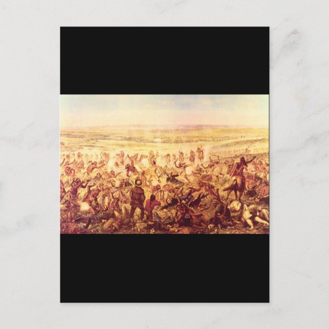 Carte Postale Custer's Last Fight', Unknown_Art of America (Devant)