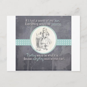 Carte Postale Custom Alice in Wonderland Gifts