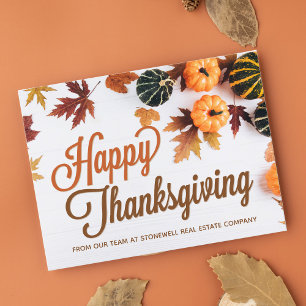 Carte Postale Custom Business Thanksgiving Beau Citrouille