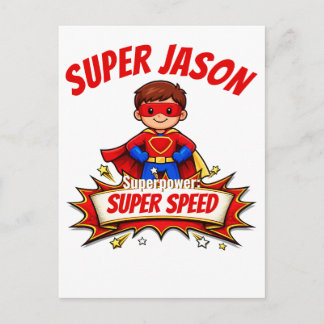 Carte Postale Custom Kids Superhero Name & Superpower