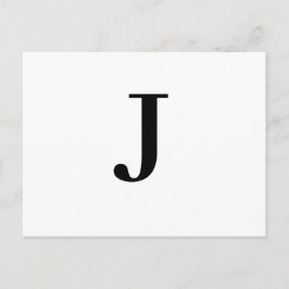 Carte Postale Custom Modern Minimalist Alphabet Design