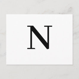 Carte Postale Custom Modern Minimalist Alphabet Design