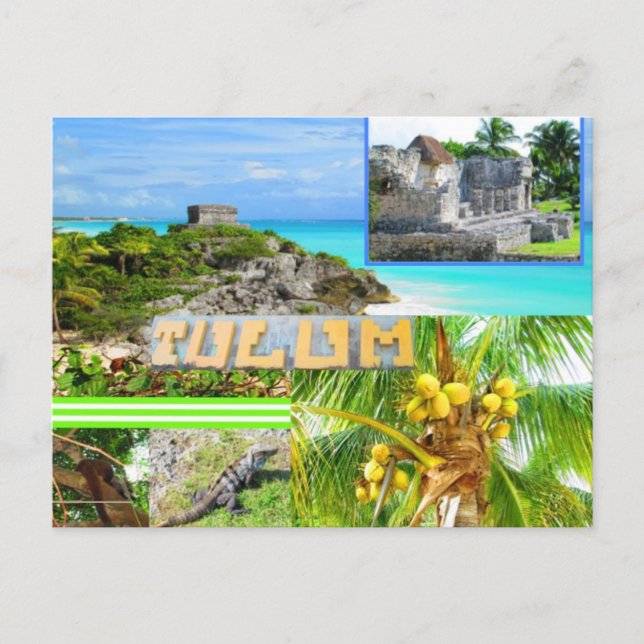 CARTE POSTALE CUSTOM POSTCARDS- CANCUN COLLAGE 4 (Devant)