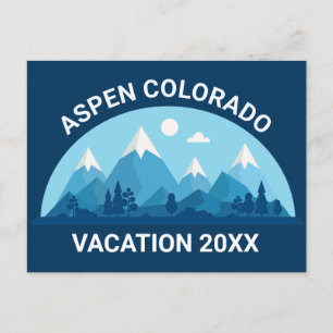 Carte Postale Custom Ski Town Colorado City Mountain Vacances